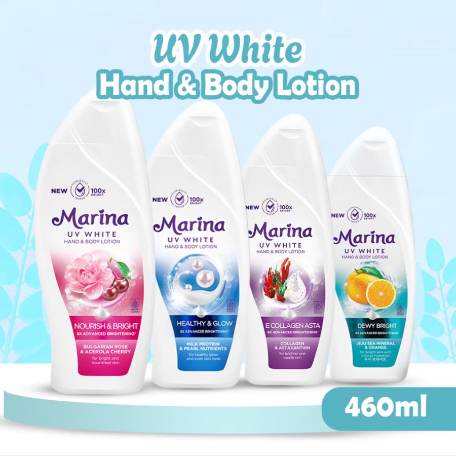Marina UV white hand&bodylotion 460ml (jumbo)