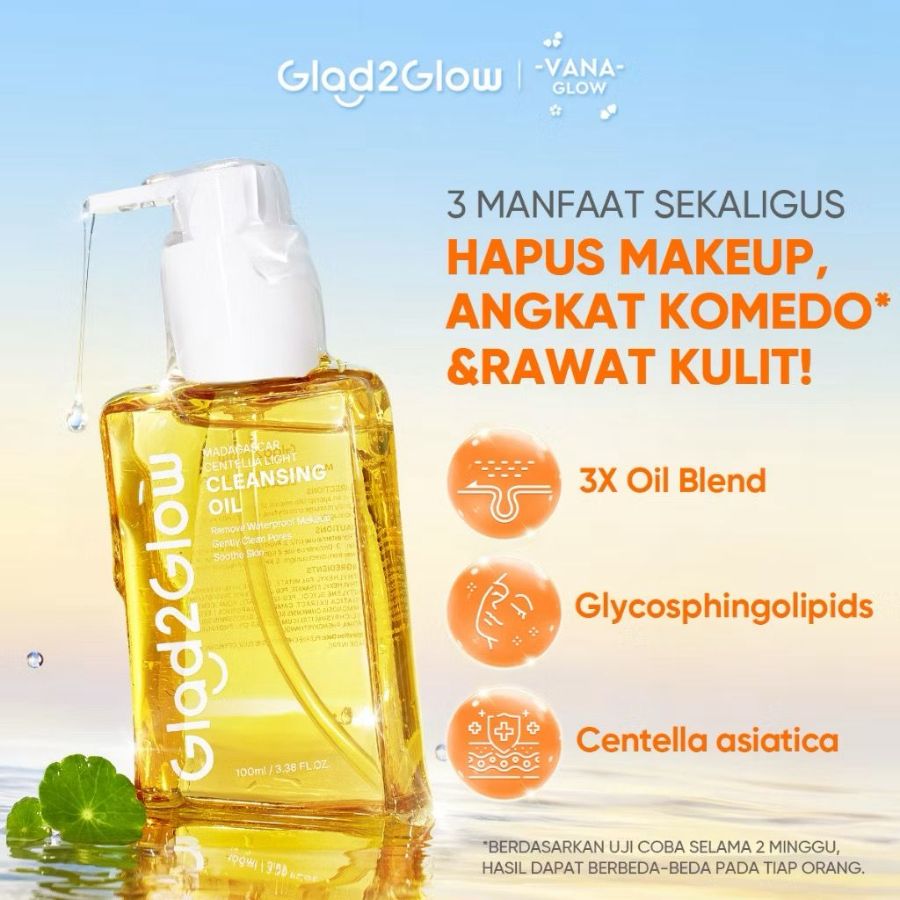 Glad2glow centella cleansing oil