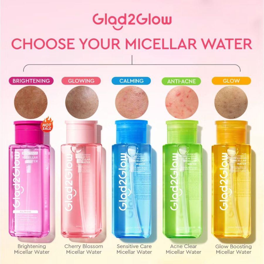 Glad2glow micellar water 300ml