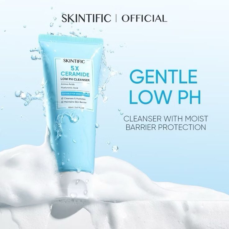 skintific 5X ceramide low ph cleanser