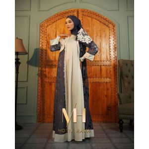  Morgana Series by Motif Hawa Set Gamis + Scarf(DENIM)