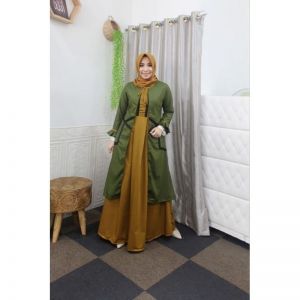  Deura 262 set Gamis kutung + midi outer