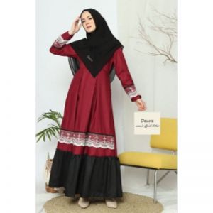 Gamis Deura maroon DW 12