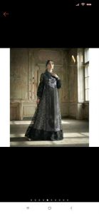 Motif Hawa Lovella Series Gamis+ long vest + Scarf (black)