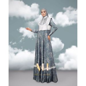 Motif Hawa JEANOVA series set gamis + voal (GREY)