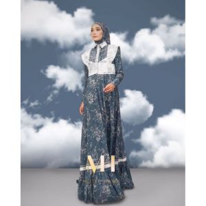 Motif Hawa JEANOVA series set gamis + voal (LIGHT BLUE)