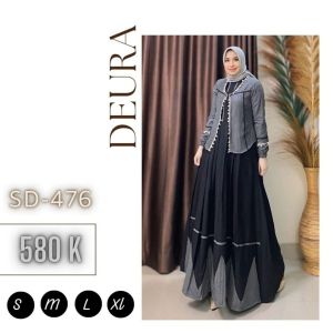  Deura One Set Gamis + Outer 