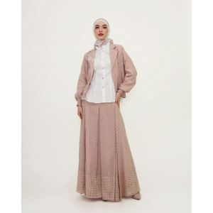  Motif Hawa Savana series set Blouse + Outer + Skirt + Scarf (PINK)