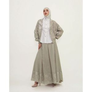  Motif Hawa Savana series set Blouse + Outer + Skirt + Scarf (IVORY)