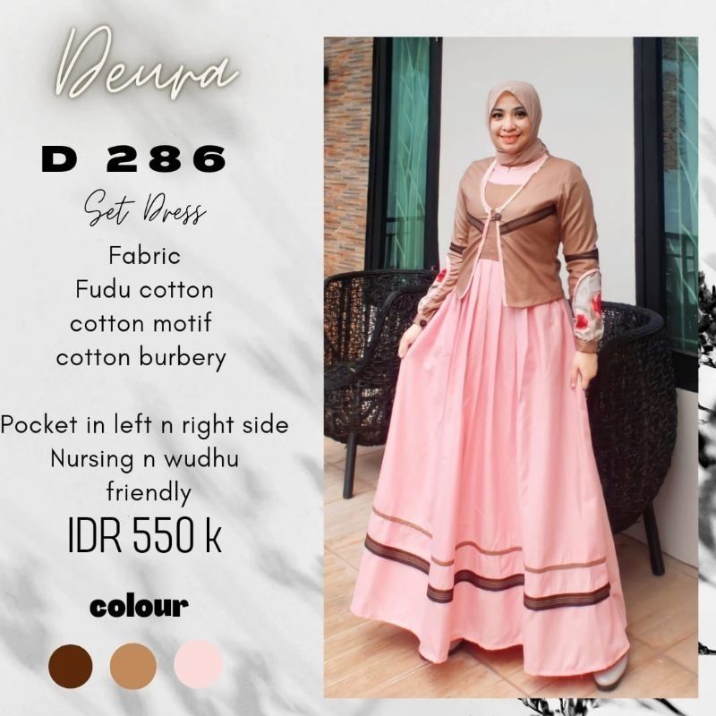 Gamis Deura Set Dress outer D286