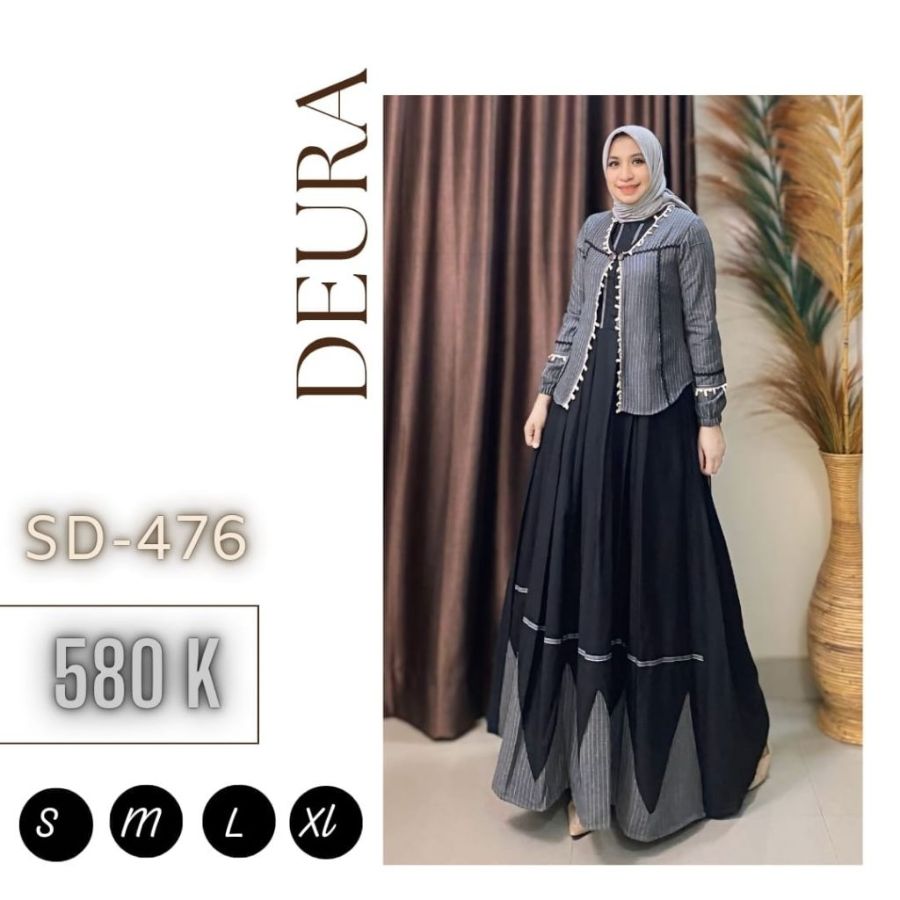  Deura One Set Gamis + Outer 