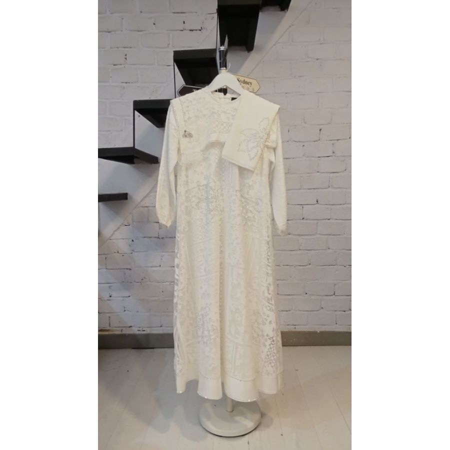 Kids Gamis series by Motif Hawa ( WHITE STARLA)