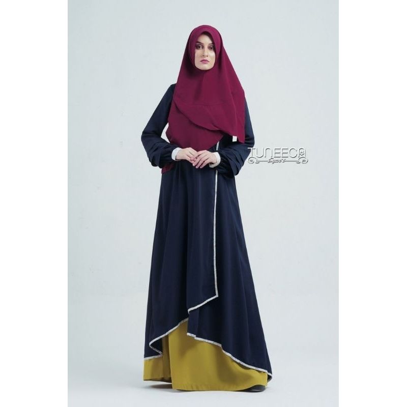 Gamis Syari Tuneeca series Navy Azeema TS-0120004