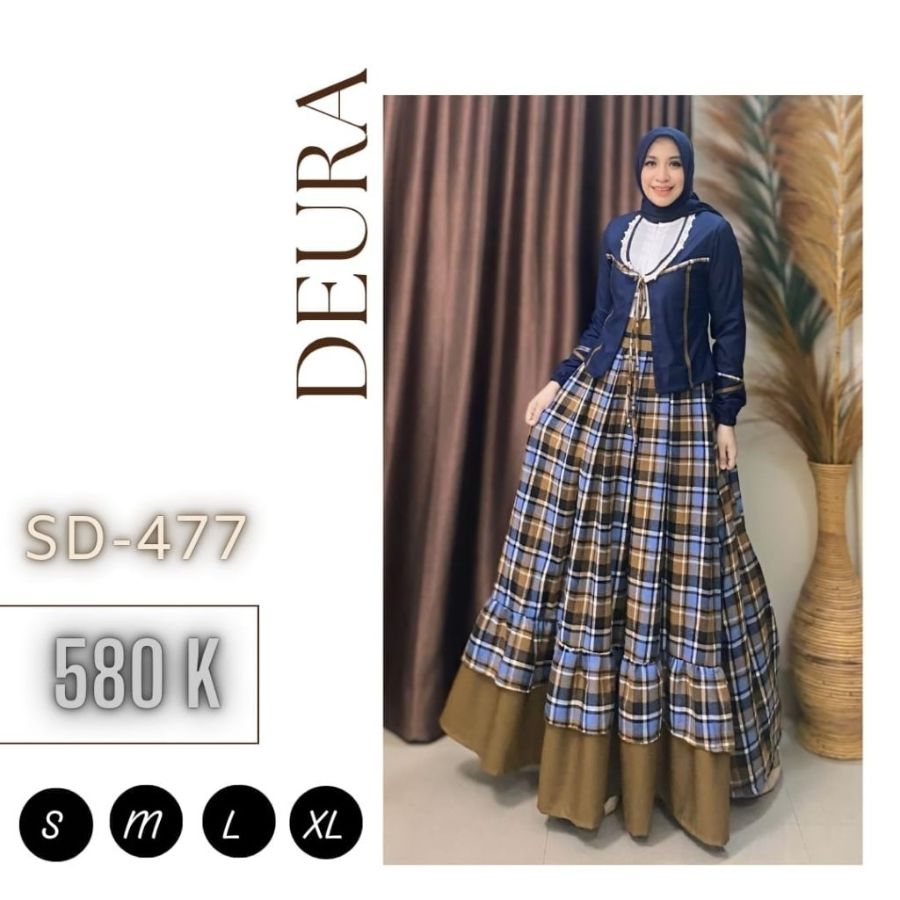 Deura One Set Gamis + Outer  SD-477