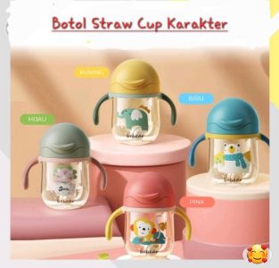Botol Straw Cup Karakter 250ml