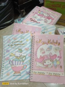 Buku diary karakter spiral 