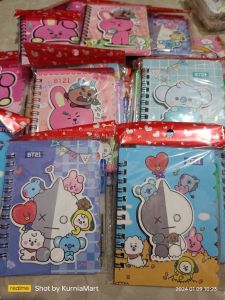 *Buku diary spiral BT21 +pen