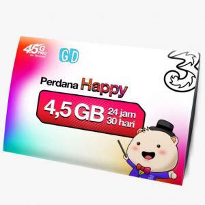 PERDANA THREE HAPPY 4GB 30 HARI