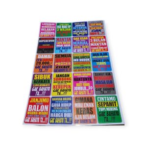 Stiker kata-kata papan