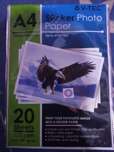 Vtec Sticker Photo Paper A4