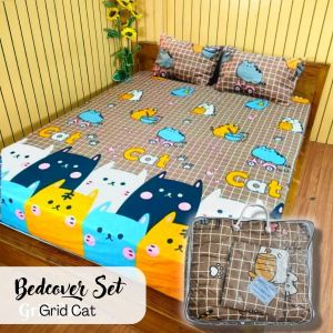Bed Cover Set 180 GRID CAT