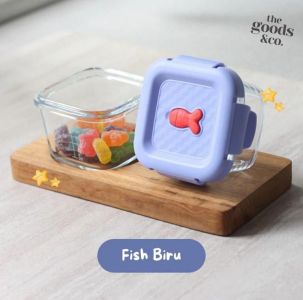 Tempat MPASI kaca FISH all colour