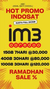 HOT PROMO ISAT 15gb 7hari full 24jam