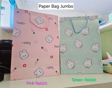 Paperbag Jumbo GREEN RABBIT