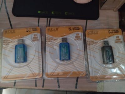 M-tech usb sound adapter biru, hitam 