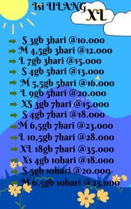 Isi ulang XL XS 4gb 10hari