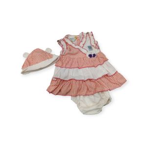 Dress baby set topi+kk M03
