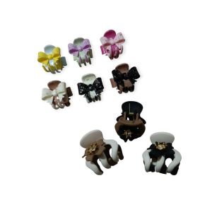 Jepit warna motif pita/bunga