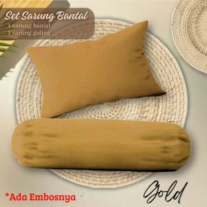 Set Sarung Bantal & Guling - GOLD