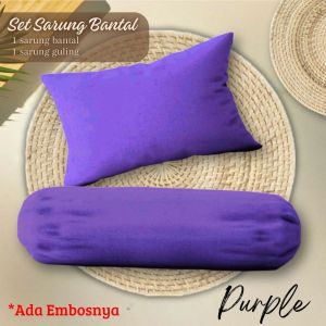Set Sarung Bantal & Guling - PURPLE