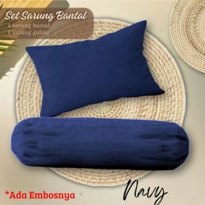 Set sarung bantal & guling - NAVY