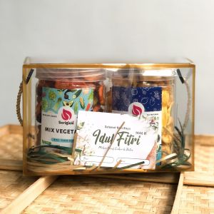 Paket Hampers Box Mika Idul Fitri Isi 2 Toples Mix 650 ml