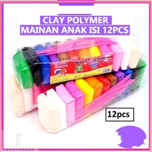 Mainan clay polymer 12pcs
