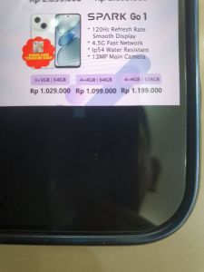 HP TECNO SPARK GO1 3/64 NEW