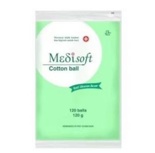 Cotton Ball Kapas Medisoft Hijau 120gr