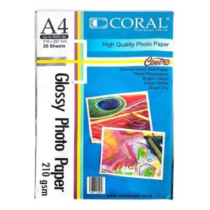 kertas foto glosy coral 210 gsm