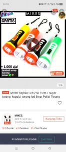 Senter genggam kecil