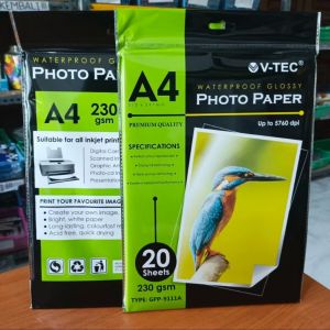 Kertas Foto Glosy V-Tec 230 gsm