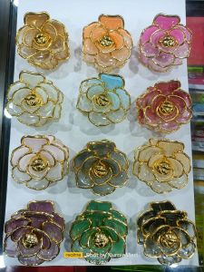 Jepit mawar list gold