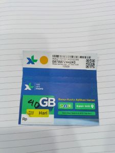 Kartu data XL 40gb 30hari