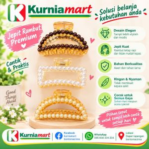 Jepit mutiara kotak/sabit