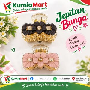 Jepitan pita bunga coklat