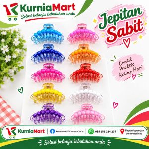 Jepitan sabit mutiara warna