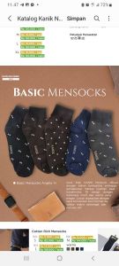 Men sock kanik pendek