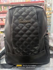 Tas ransel hitam kulit