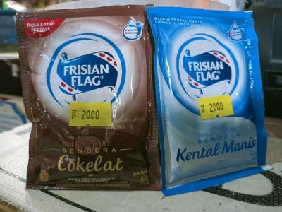 Frisian flag sachet putih/coklat